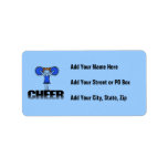 Blue Cheerleading T-shirts and Gifts Custom Address Labels