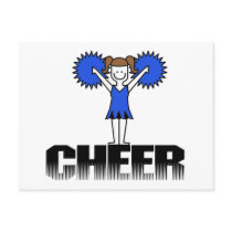 Blue Cheerleading T-shirts and Gifts postcards