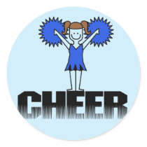 Blue Cheerleading T-shirts and Gifts stickers