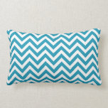 Blue Chevron Lumbar Pillow