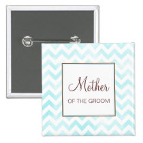 Blue Chevron Mother of the Groom Button buttons