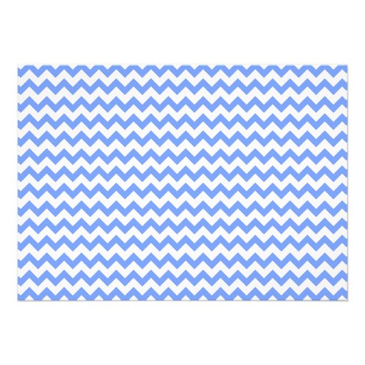 Blue Chevron; Paris Personalized Invites