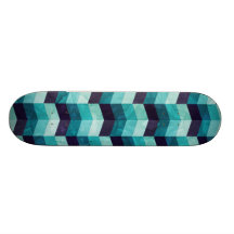 Blue Chevron Pattern Skateboards