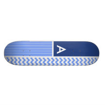 Blue Chevron Pattern Skateboards