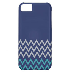Blue chevron zigzag stripes zig zag preppy pattern iPhone 5C covers