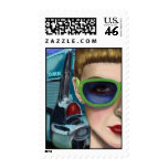 Blue Chevy Postage Stamp