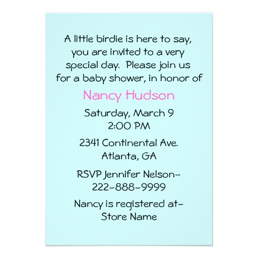 Blue Chick Custom Baby Shower Invitation