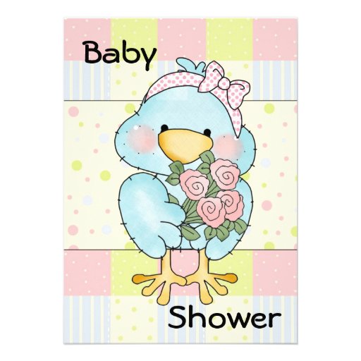 Blue Chick Custom Baby Shower Invitation