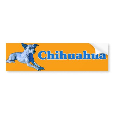 Blue Chihuahua Bumper Stickers by malibuitalian