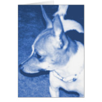 Blue Chihuahua Pop Art Card by RLMdesignes Blue Chihuahua Pop Art Card