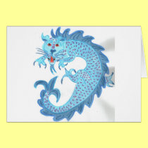 Blue Chinese Dragon cards