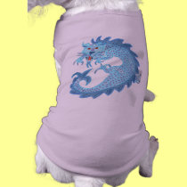 Blue Chinese Dragon pet clothing