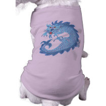 Blue Chinese Dragon pet clothing