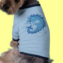 Blue Chinese Dragon pet clothing