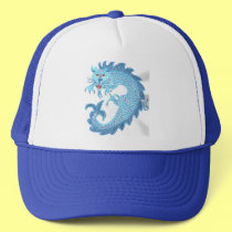 Blue Chinese Dragon hats