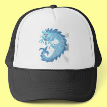 Blue Chinese Dragon hats