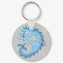 Blue Chinese Dragon keychain