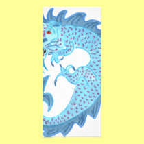Blue Chinese Dragon rack cards