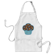 Blue Chocolate Cupcake aprons