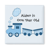 Blue Choo Choo Train Fridge Magnet