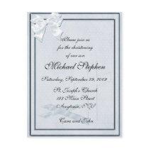 Blue Christening Invitation postcards by StarStock Blue Christening Invitation postcards