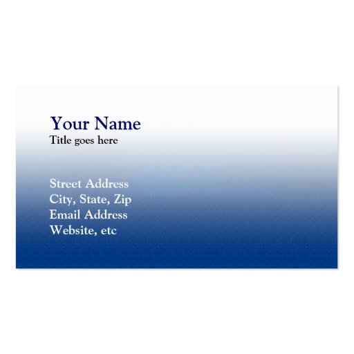 Blue Christian Business Card (back side)