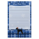 Blue Christmas Airedale Terrier Stationery