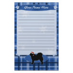 Blue Christmas Alaskan Malamute Stationery