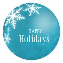 Blue Christmas Ball Snowflakes sticker