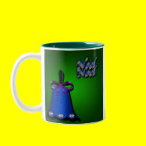 Blue Christmas Bell mugs