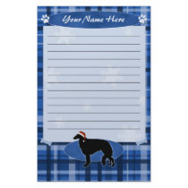 Blue Christmas Borzoi Stationery by MenagerieMayhem Blue Christmas Borzoi Stationery