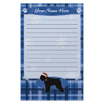 Blue Christmas Bouvier des Flandres Stationery by MenagerieMayhem Blue Christmas Bouvier des Flandres Stationery