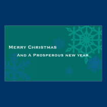 Blue Christmas Business Card business cards