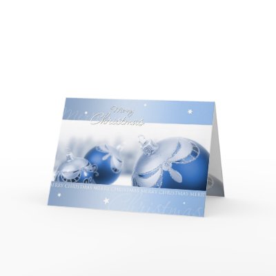 Blue Christmas Greeting Cards by Twilight_Photography