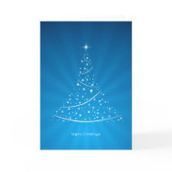 Blue Christmas card card