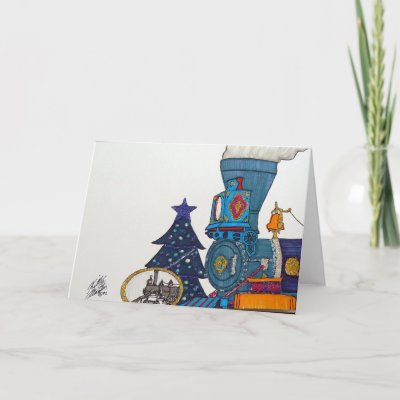Blue Christmas cards