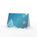 Blue Christmas Greeting Card