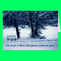 Blue Christmas cards