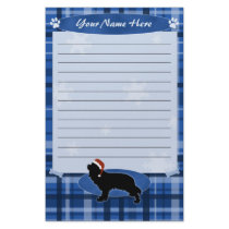 Blue Christmas Cavalier King Charles Stationery