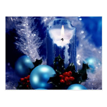 Blue Christmas Celebration Postcards