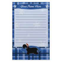 Blue Christmas Cesky Terrier Stationery