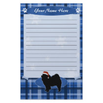Blue Christmas Chow Chow Stationery