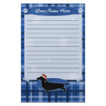 Blue Christmas Dachshund Stationery
