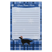 Blue Christmas English Setter Stationery by MenagerieMayhem Blue Christmas English Setter Stationery