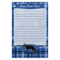 Blue Christmas German Shepherd Stationery