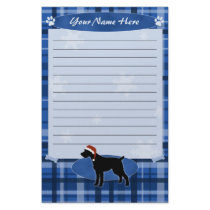 Blue Christmas German Wirehair Pointer Stationery