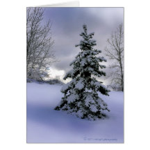 blue christmas greeting card