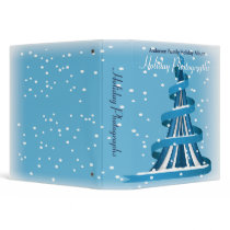 Blue Christmas Holiday Photographs binders by ZazzleBinders Blue Christmas Holiday Photographs binders