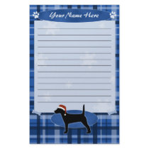 Blue Christmas Jack Russell Terrier Stationery