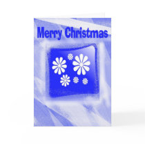Blue Christmas Merry Christmas Card